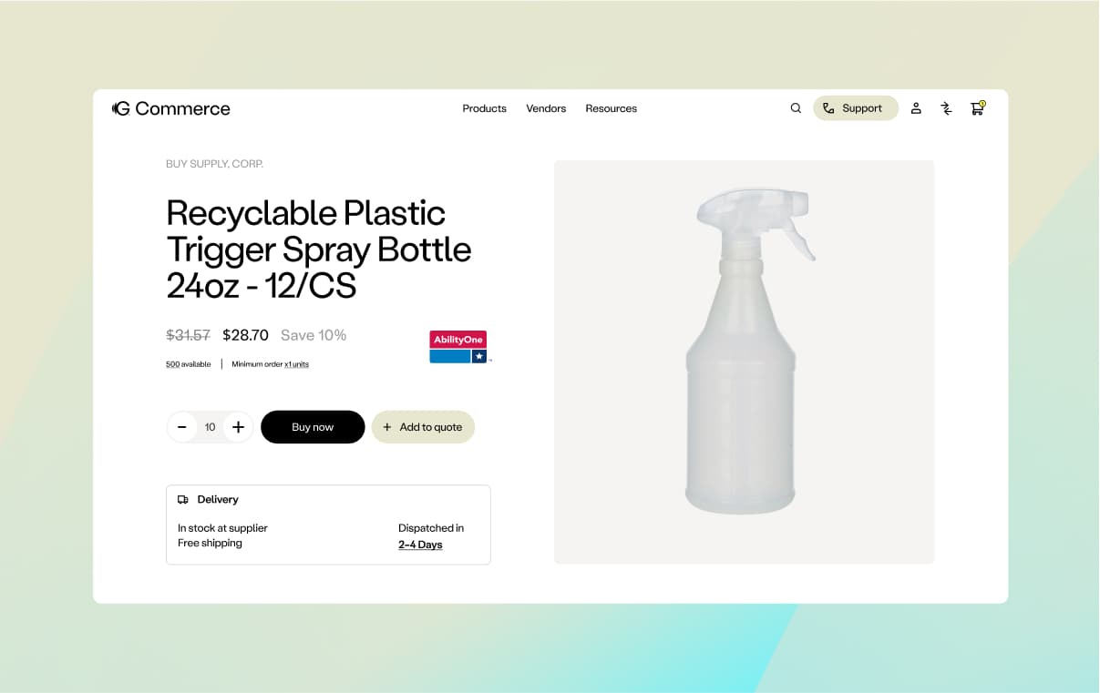 Detailed product listing in G-Commerce